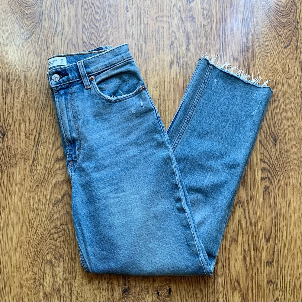 Abercrombie & Fitch Blue Straight Leg Jeans
